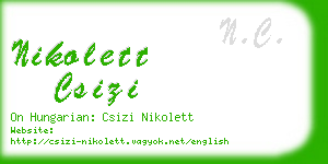 nikolett csizi business card